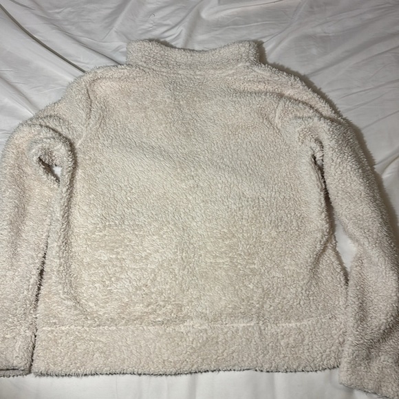 Teddy Sherpa Cream Full Zip Jacket size medium - Picture 7 of 10